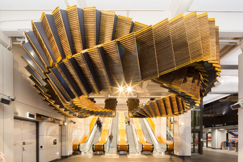 Historic Wynyard escalators artwork