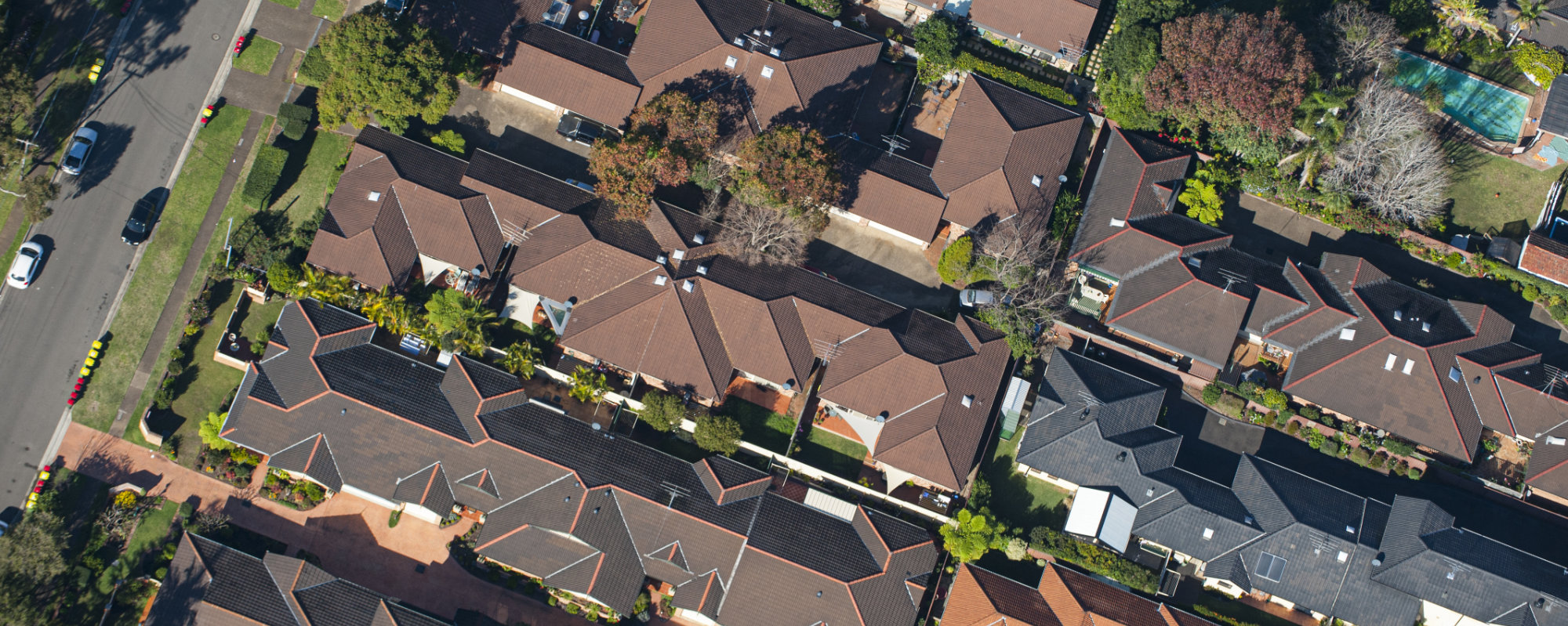 Suburban housing Aerial