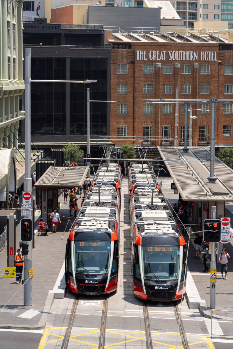 The Sydney CBD South East Light Rail at Haymarket stop. Photo by Images for Business