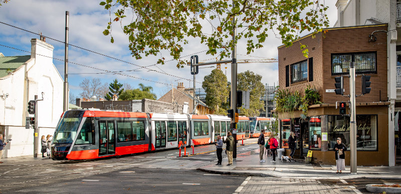 The Sydney CDB South East Light rail at Devonshire Street, Surry Hills. Photo by Images for Business