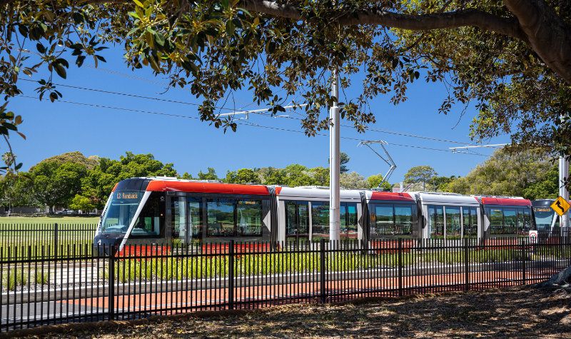 The Sydney CBD South East Light rail at Moore Park. Photo by Images for Business
